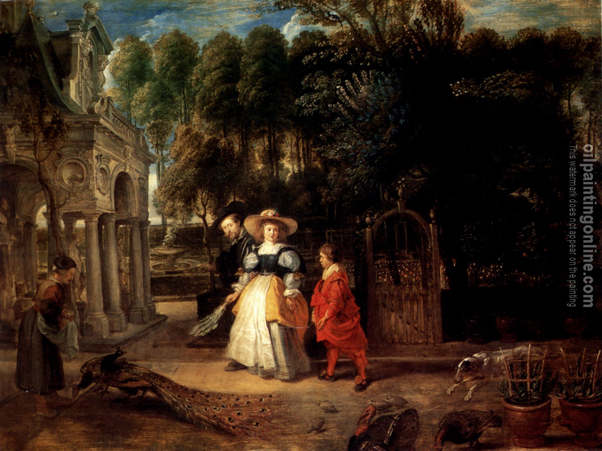 Rubens, Peter Paul - Rubens In His Garden With Helena Fourment